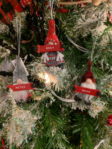 Personalized Gnome Ornament (N to Z)