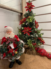 Load image into Gallery viewer, Fancy Lit Poinsettia Evergreen Tree

