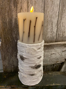 Birch Bark Candle Holder