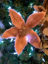 Load image into Gallery viewer, Pink Fur Poinsettia Clip
