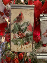 Load image into Gallery viewer, Holiday Cardinal Wall Hanging ( metal, 11 in)
