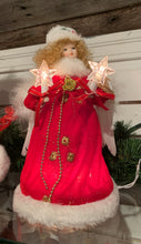 Load image into Gallery viewer, Red 9&quot; Angel Tree Topper
