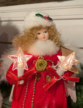 Load image into Gallery viewer, Red 9&quot; Angel Tree Topper
