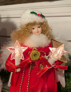 Red 9" Angel Tree Topper