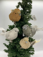 Load image into Gallery viewer, Natural Burlap Long Tail Feather Bird
