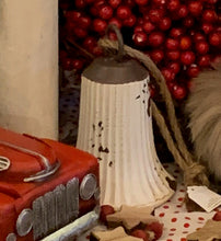 Load image into Gallery viewer, Red or White Ribbed Metal Bell
