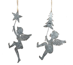Galvanized Metal Fairy Ornament