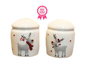 Fun Reindeer Salt & Pepper Shakers