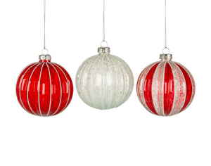 Red or White Ribbed Ball