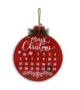Red Ornament Shaped Advent Calendar