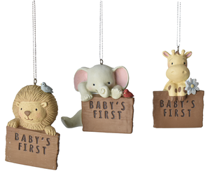 Baby Animal Baby's First Christmas Ornament