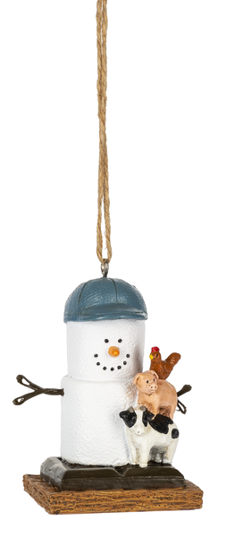 Smores Farmer Ornament