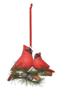Double Cardinal Ornament