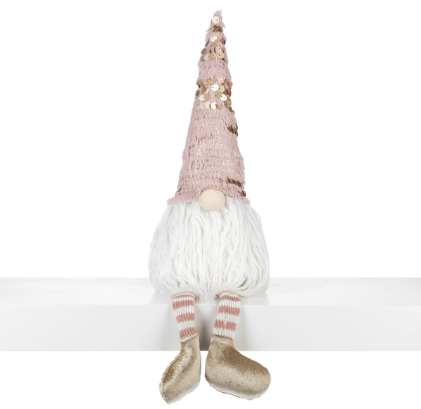 Pink & Gold Plush Gnome