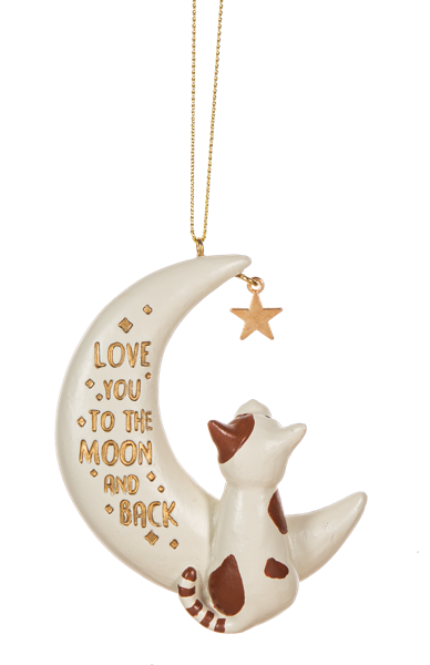 Cat Love You The The Moon & Back Ornament