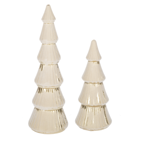 Flocked Gold Tree