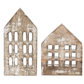 Whitewashed Wood Board Houses