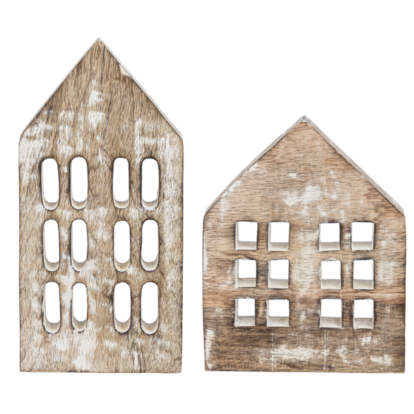 Whitewashed Mango Wood Village House