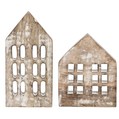 Whitewashed Wood Board Houses