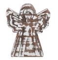 Nested White Washed Angel Set