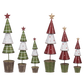 Red White & Green Metal Tree