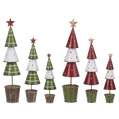 Red White & Green Metal Tree