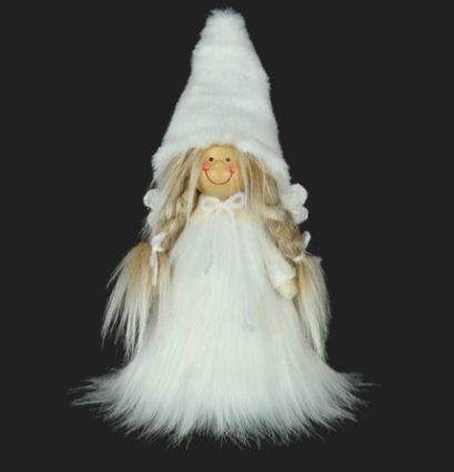 Whimsical White Fur Angel