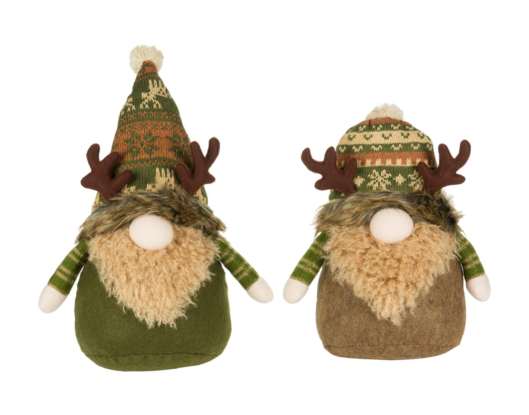 Green & Brown Antler Hat Gnome