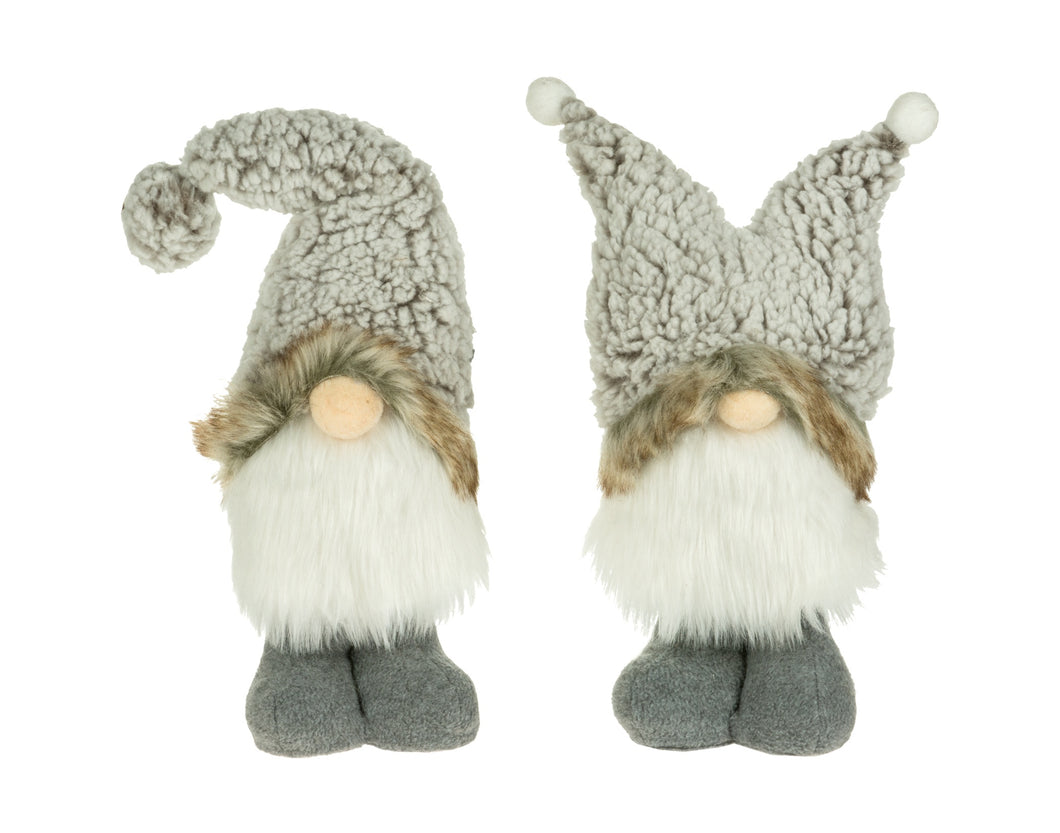 Fluffy Grey Hat Gnome