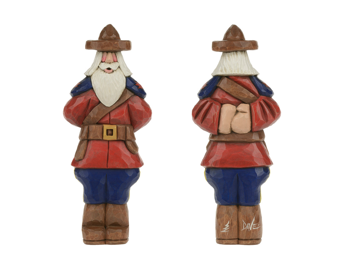Canadian Carved Mountie Santa