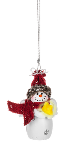 Name on a Snowman Angel Ornament