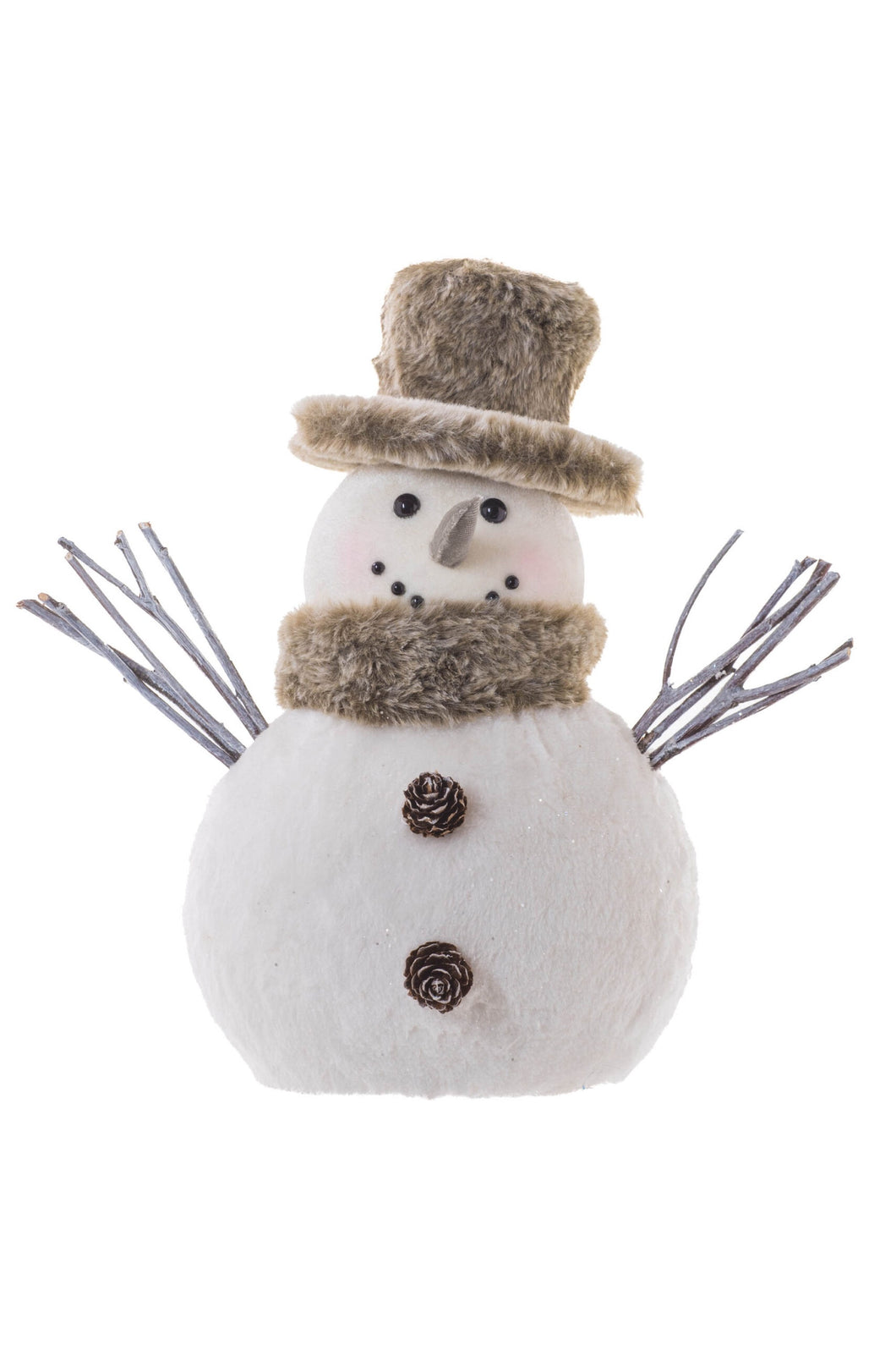 Woodsy Faux Fur Snowman
