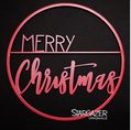 Merry Christmas Round Metal Sign