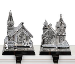 Silver Church Stocking Holder