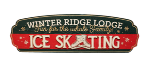 Vintage Ice Skating Sign