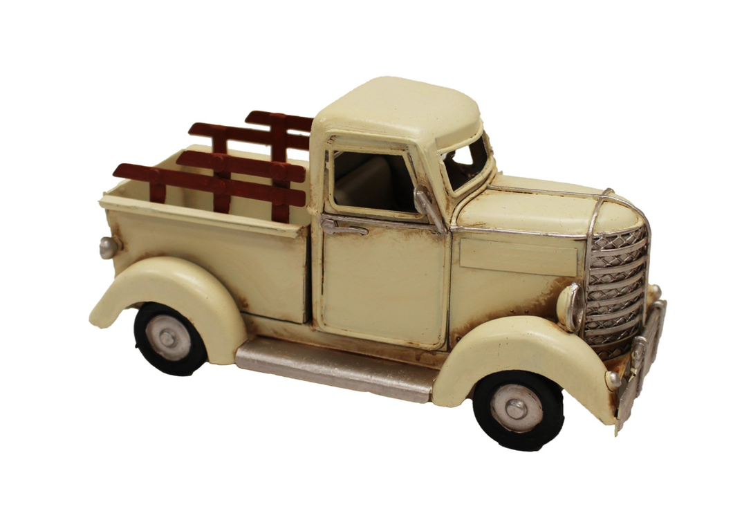 Antique White Metal Truck