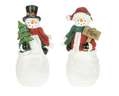 Snowman w Knit Coat & Scarf