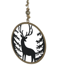 Load image into Gallery viewer, Gold &amp; Black Circle Scene Ornament
