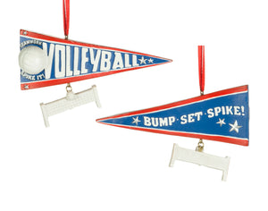 Volleyball Pennant Ornament