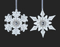White & Silver Snowflake Ornament