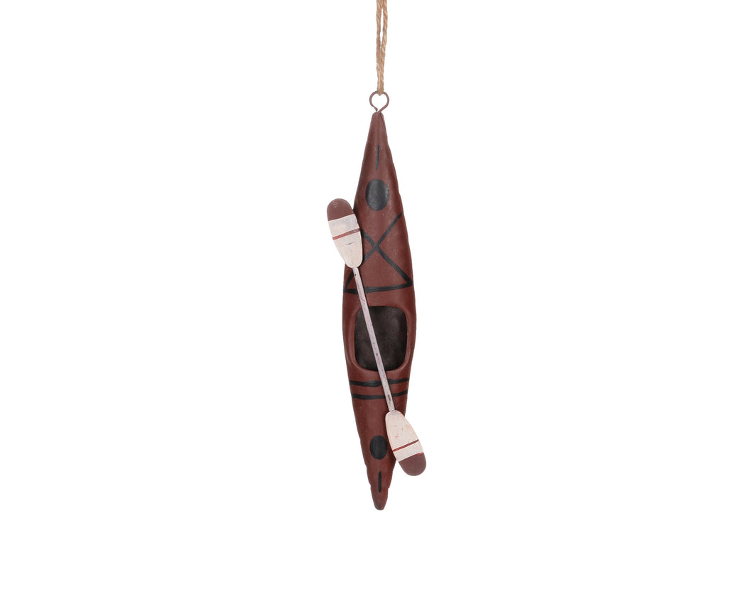 Red Kayak w Paddle Ornament