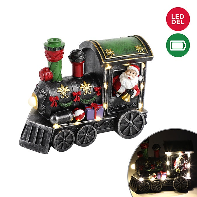Santa In Train (lit)