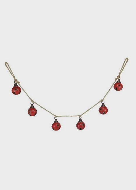 Antique Red Jingle Bell Garland