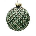 Textured Green Glass Ball Ornament