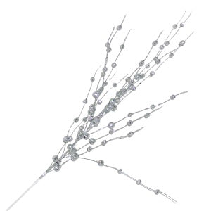 Glittery Silver Ball Pick