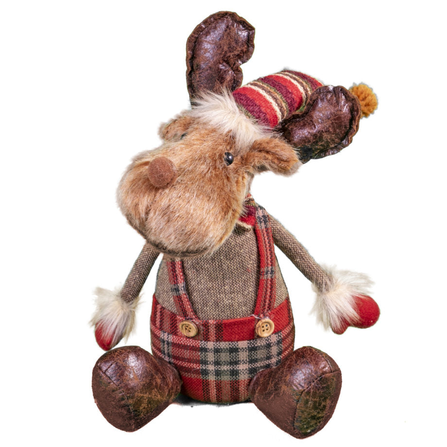 Furry Plush Sitting Moose