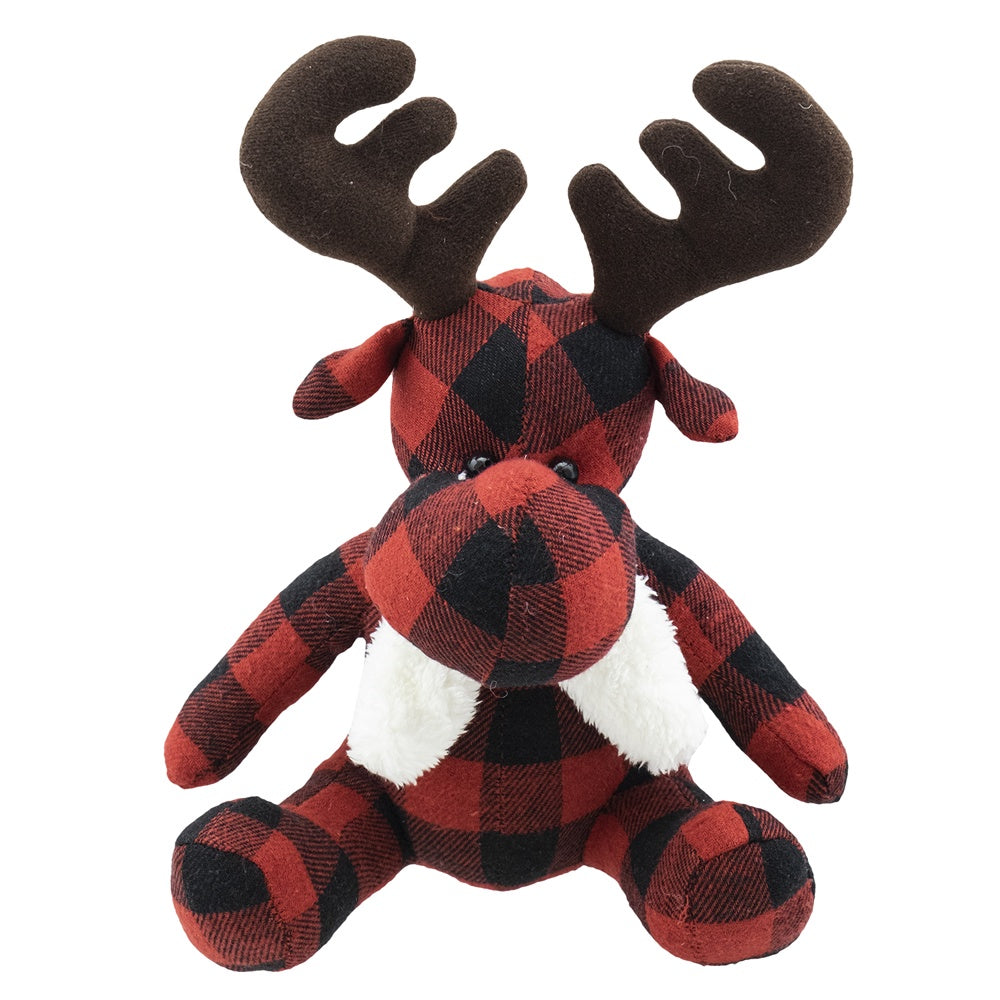 Plush Buffalo Plaid Moose
