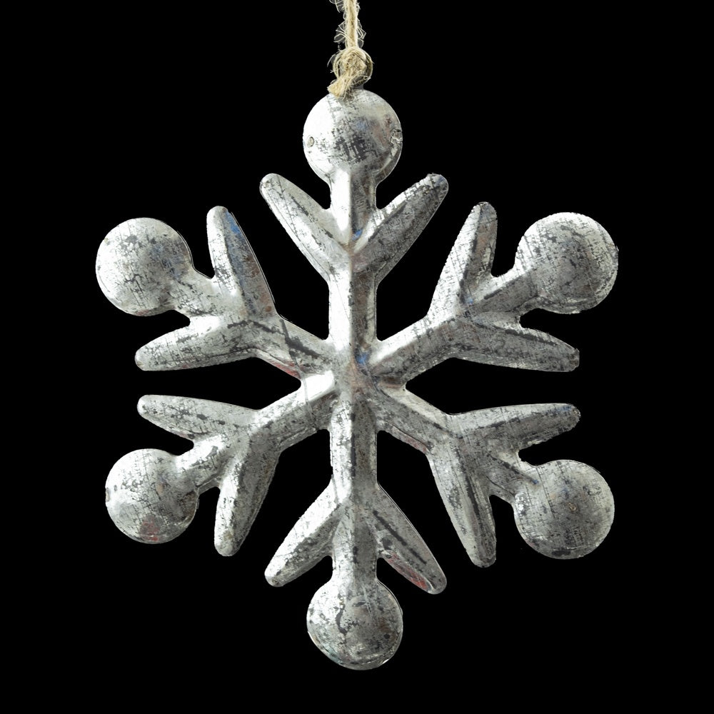 Vintage Metal Snowflake Ornament