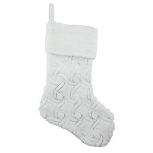 White & Silver Fur Stocking