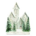 Snowy Wooden House Backdrop